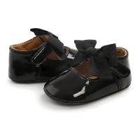Zapatos de bebé con lazo, suela de goma, zapatillas de Ballet de PU antideslizantes, zapatos de vestir para niña, zapatos de cuna para niño pequeño - details 13