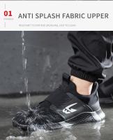 Zapatos De Seguridad Para Hombre Y Mujer 2024 Antipinchazos Y Punta De Acero Zapatillas De Trabajo Industriales Unisex Con Cordones Mesh Suela EVA Talla Verdadera - details 5