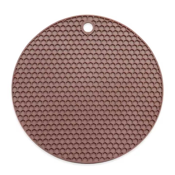 Posavasos de goma sólida para taza redonda, alfombrilla duradera resistente al calor para taza de té y café, manteles individuales con aislamiento anticaliente, escurridor, 1 unidad - 1