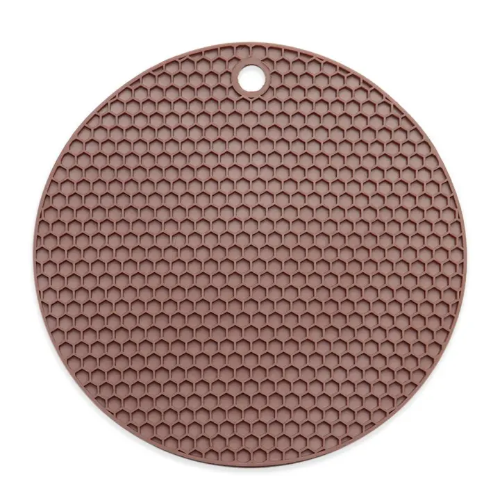 Posavasos de goma sólida para taza redonda, alfombrilla duradera resistente al calor para taza de té y café, manteles individuales con aislamiento anticaliente, escurridor, 1 unidad - 1