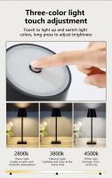Lámpara LED de mesa con Sensor táctil, luz nocturna de escritorio de 3 colores, luz ambiental creativa para mesita de noche, lámpara de escritorio, Bar, decoración para exteriores - details 2