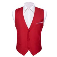 Chaleco S-5xl de 20 colores para hombre, chaleco ajustado de seda lisa, rosa, azul, negro, rojo, morado, blanco y caqui, chaqueta sin mangas Barry Wang - details 52