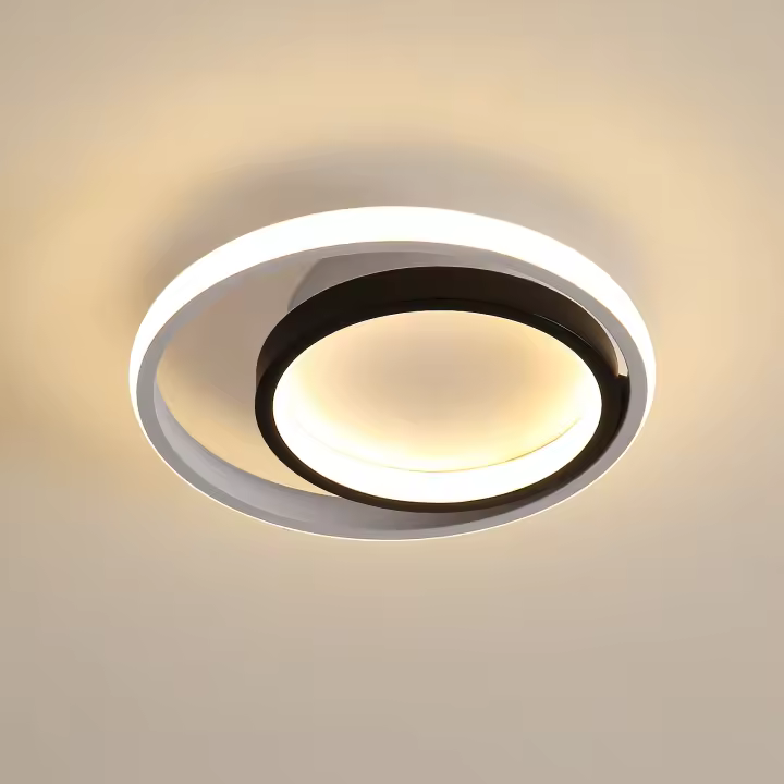 Goeco Lámpara LED Redonda Nórdica de Techo 28W Iluminación Moderna Acrílico Montaje en la Pared - 1