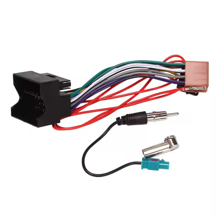 Cable de arnés de cableado de potencia ISO para coche, adaptador de Cable de antena de Radio, Audio estéreo, para Peugeot 207, 307, 407, Citroen C2, C5 - 1