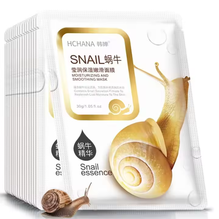 Mascarilla Facial de Caracol Hidratante 10pcs Control de Piel Suave Cuidado de Belleza Coreano - 1