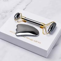 Terahertz-Rodillo de Jade Gua Sha para masaje Facial, masajeador de piedra Natural, raspador Gouache, tablero Guasha, herramientas de masaje para el cuidado de la piel del cuerpo y la espalda - details 3