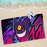 1pc P--Gengar Grande Microfibra Secado rápido Niños Manta de playa Suave Unisex Camping Toalla de piscina - details 9