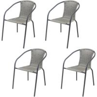 Conjunto de 2 Sillas de Jardín para Exterior |   2 Sillones de Ratán Natural y Acero para Balcón o Terraza |   Apilables |   Cómodas y resistentes | Conocimientos generales - details 12