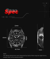 NORTH EDGE Reloj Deportivo de Acero Inoxidable con Carga Solar Resistente a Golpes, Resistente al Agua, Puntero Fluorescente, Diámetro de 46mm - details 8