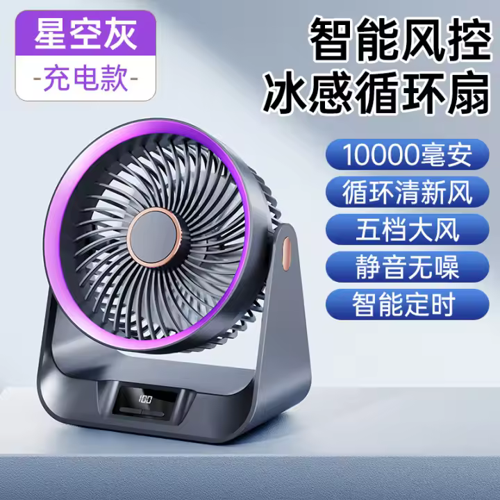Ventilador de circulación de aire Convección de turbina Sincronización inteligente Ventilador de escritorio Ventilador de escritorio para el hogar Ventilador de pared que ahorra energía - 1