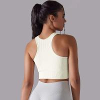 Hamidou-Sujetador deportivo para mujer, ropa interior de gimnasio, hilo Sexy, informal, a rayas, sin costuras, Top ajustado para gimnasio - details 14