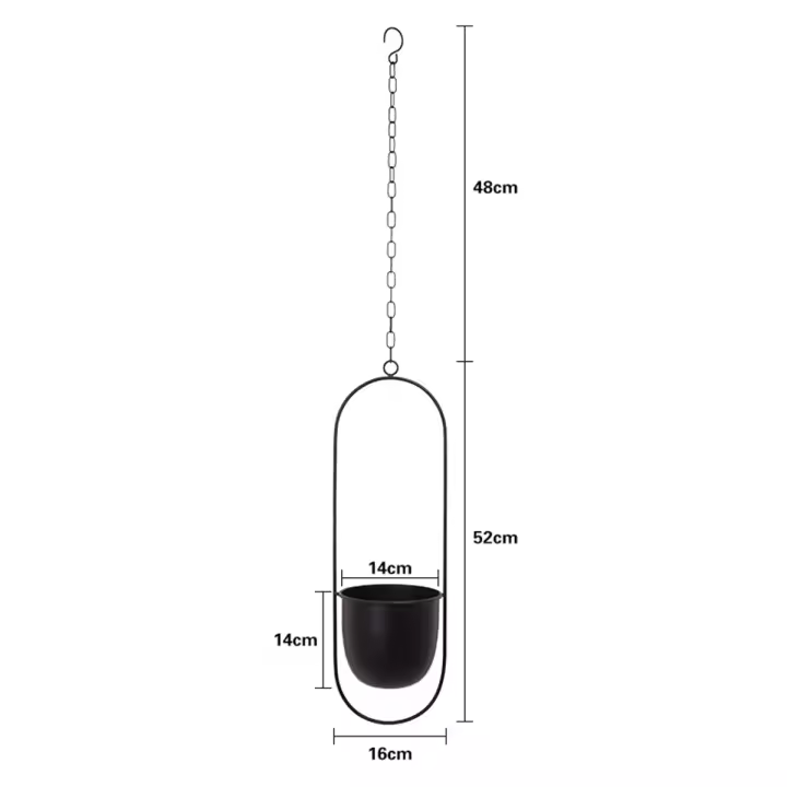 Decoración moderna para el hogar, maceta oscilante de pared y techo, maceta de flores, cesta colgante para Patio y balcón - 1