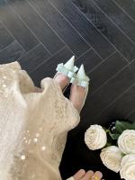 Stiletto tacones altos bolsa francesa cabeza sandalias zapatos de hadas nuevo temperamento arco puntiagudo solo zapatos - details 2