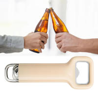 -abrebotellas plano de acero inoxidable resistente, abridor de cerveza colgante portátil para barman, cocina, Bar y restaurante - details 2