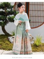 Nuevo conjunto de cara de caballo para niñas del 1 de junio, Hanfu de estilo chino, disfraz antiguo para niños, estilos de primavera y otoño, media falda para - details 3