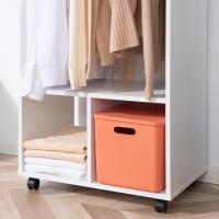 Armario de Ropa con Ruedas Organizador de Ropa de Dormitorio de 120x40x128cm en Negro - details 15
