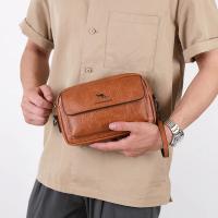 Bandolera de cuero impermeable para hombre, bolso de hombro clásico, de diseñador, de lujo - details 7