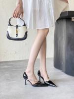 Tacones altos nuevo diseño de nicho temperamento pies no cansados ​​diamantes de imitación blanco stiletto zapatos de boda hueco sandalias - details 10