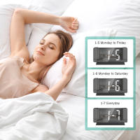 ORIA-reloj despertador Digital de doble proyección, dispositivo con hora y temperatura, pantalla grande LED, regalo para el hogar - details 3