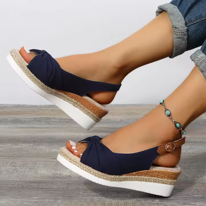 Sandalias de Mujer de Moda con Punta Abierta y Cuña 2023 Estilo Gladiator Ligero Plataforma Zapatos de Playa Antideslizantes Talla Grande - 1
