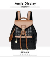 Mochila de Moda Coreana para Mujer de Alta Gama Ligera, a Cuadros, Bolso de Hombro Doble, Tendencia para Trabajo y Viajes - details 7