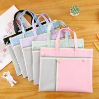 Bolsa de almacenamiento de libros portátil, organizador de archivos de mano de tela Oxford con asa, bolsas de malla con cremallera de gran capacidad para estudiantes - details 8