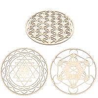 Juego de Arte de pared de Geometría Sagrada, arte de pared de madera, escultura, decoraciones de pared para decoración del hogar, 3 piezas por juego - details 2