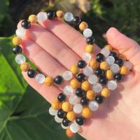Pulsera de purificación corporal de cristal de 8 mm con selenita, turmalina negra y palo santo para mejorar el movimiento y la energía - details 3