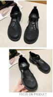 Sandalias de Punta Cerrada para Mujer Zapatos Negros, Transpirables, Moda Media, Planos, Cómodos con Hebilla Exterior - details 12