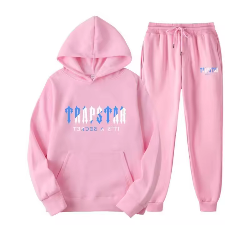 Conjunto de Chándal con Impresión de trampa para Hombre y Mujer, Sudadera con Capucha y Pantalones, 2 Piezas - 1
