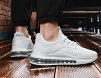 Zapatillas de deporte con cojín de aire para hombre, zapatillas para correr transpirables de color sólido, zapatillas ligeras para caminar para hombre - details 4