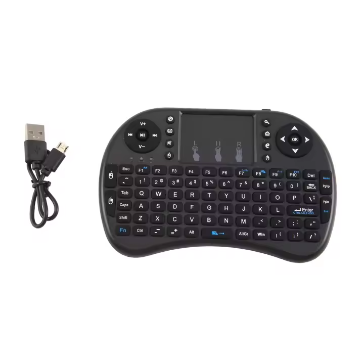 Miniteclado inalámbrico I8, 2,4G, para ordenador portátil, TV BOX, Touchpad, USB, control remoto - 1