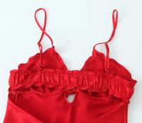 TRAFZA-vestido largo con escote en V para Mujer, prenda sin mangas con cremallera ajustada, pliegues, versátil, verano, 2024 - details 13