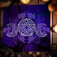 Mantel de Estrella de Cinco Puntas Luna Morada Divinación con Péndulo Decoración de Altar - details 0