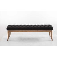 Banqueta Altura De Asiento: 46 cm Banco De Entrada con Base En Madera Clara Antigua I Color:, Color:Gris - details 1