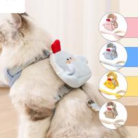 Chaleco con arneses ajustables para mascotas con mochila y correa, juego de correa para perro desmontable, correa suave para el pecho para gato antiescape - details 8