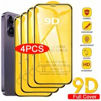 Protector de Pantalla de Vidrio Templado de Cobertura Completa 9D para iPhone 4PCS - details 0