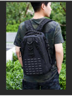 Mochila de pesca de gran capacidad para hombre, bolsa táctica Molle para senderismo, Camping, con caña de fundición de señal láser - details 9
