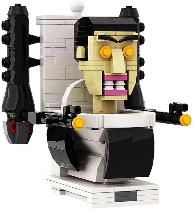 Bloques de construcción para inodoro Skibidi más grandes Juego de juguetes de inodoro Titan Clockman Titan Cameraman G-Man Dr Titan Aproximadamente  400 piezas - 1