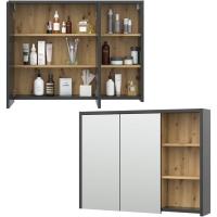 Armario con Espejo para baño , Antracita/Blanco, 100 x 75 cm - details 22