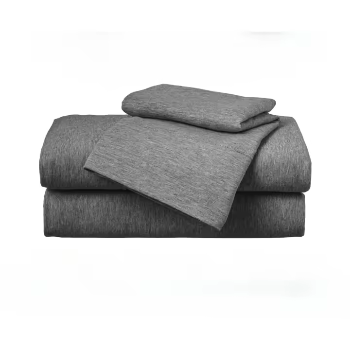 Sábanas de Algodón Ajustables Tamaño 168x244cm Diseño Gris Oscuro Paquete de 4 - 1