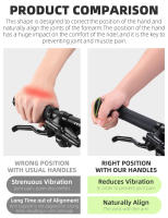 WEST BIKING-empuñaduras interiores para manillar de bicicleta de montaña, accesorio de diseño ergonómico, de nailon, 22,2mm - details 4