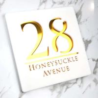 Placa de Número 3D Moderna de Acrílico Cortado Láser Personalizado Placa de Nombre de Casa Exterior - details 8