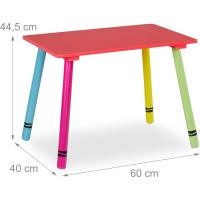 Juego de Mesa y Sillas para Niños Multicolor 2 Sillas, Madera, Minimesa y Minisillas, 44,5 x 60 x 40 cm - details 3