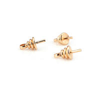 Perlas de latón de alta calidad con baño de oro de 18K, media perforación, para conectar dijes, tapas de perlas, accesorios para la fabricación de joyería DIY para mujeres - details 57