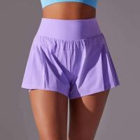 Pantalones cortos deportivos transpirables de cintura alta para mujer, pantalón corto para correr, gimnasio, doble cara, antibrillo, informales, atléticos - details 14