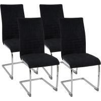 Silla Cantilever Juego de 4 Sillas Gris, SGS probado - details 9