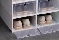 Caja de almacenamiento de zapatos de plástico, organizador transparente, multiusos - details 6