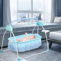 Cuna Eléctrica para Bebé Pendulete Automático Cama de Niño Deportes y Salud Cunas Azul Blanco - details 5