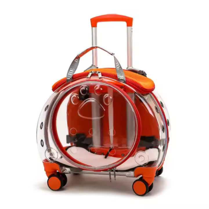 Carro de viaje, bolsa portátil transpirable para mascotas, transporte para perros, mochila para gatos de gran espacio - 1